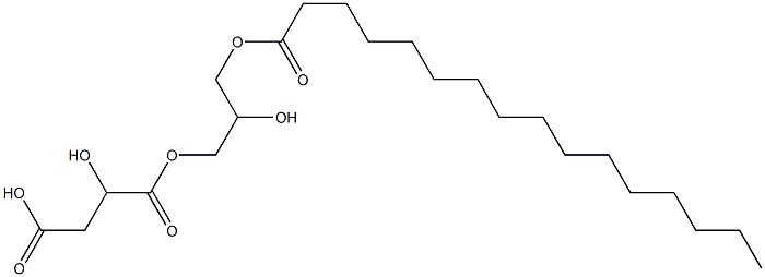 D-Malic acid hydrogen 1-(2-hydroxy-3-hexadecanoyloxypropyl) ester Structure
