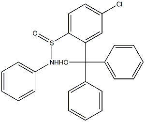 2-(Diphenylhydroxymethyl)-N-phenyl-4-chlorobenzenesulfinamide 结构式
