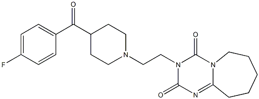 3-[2-[4-(4-Fluorobenzoyl)-1-piperidinyl]ethyl]-7,8,9,10-tetrahydro-1,3,5-triazino[1,2-a]azepine-2,4(3H,6H)-dione 结构式