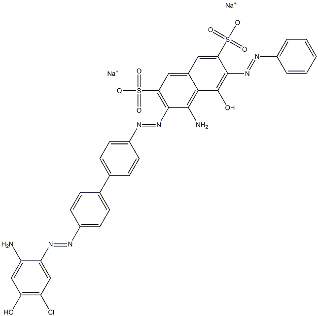 4-Amino-3-[[4'-[(2-amino-5-chloro-4-hydroxyphenyl)azo]-1,1'-biphenyl-4-yl]azo]-5-hydroxy-6-(phenylazo)naphthalene-2,7-disulfonic acid disodium salt