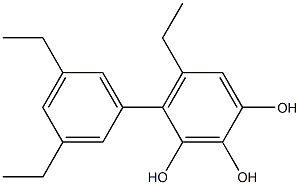 5-Ethyl-4-(3,5-diethylphenyl)benzene-1,2,3-triol Struktur