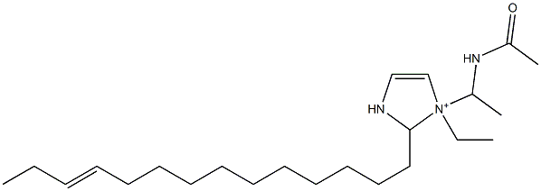 1-[1-(Acetylamino)ethyl]-1-ethyl-2-(11-tetradecenyl)-4-imidazoline-1-ium 结构式