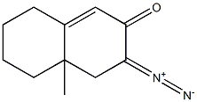 3-Diazo-4,4a,5,6,7,8-hexahydro-4a-methylnaphthalen-2(3H)-one,,结构式