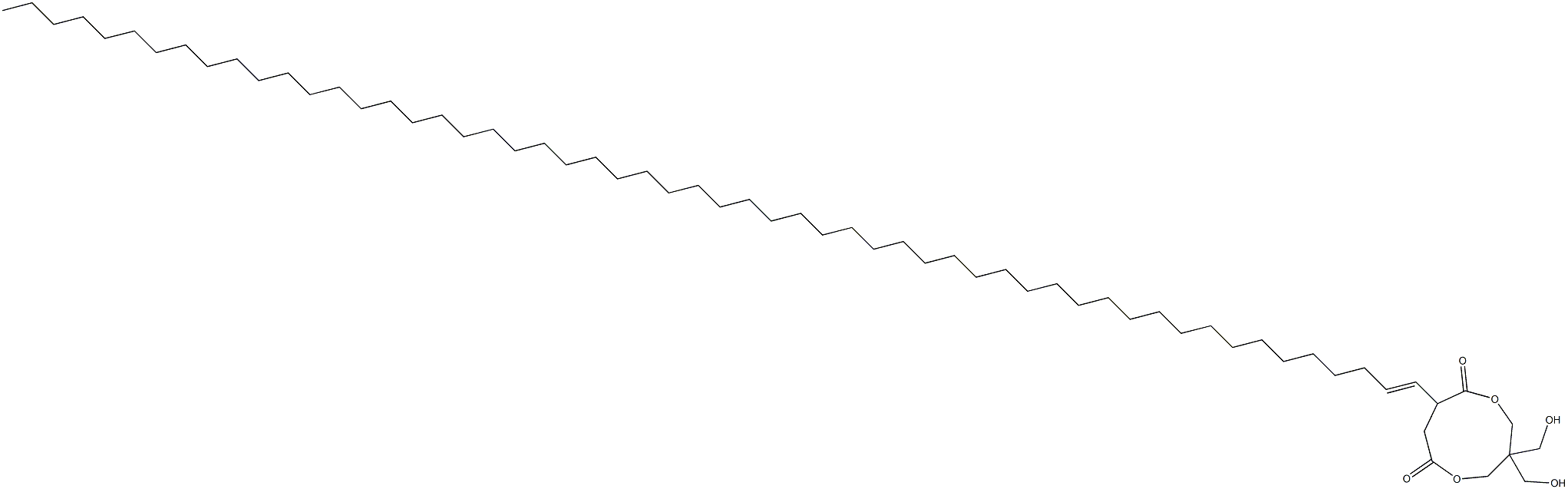 3,3-Bis(hydroxymethyl)-8-(1-hexapentacontenyl)-1,5-dioxacyclononane-6,9-dione Structure