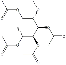 1-O,3-O,4-O,5-O-Tetraacetyl-2-O-methylfucitol Structure