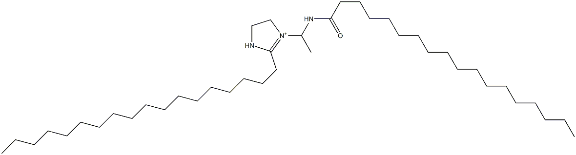 2-オクタデシル-1-[1-(ステアロイルアミノ)エチル]-1-イミダゾリン-1-イウム 化学構造式