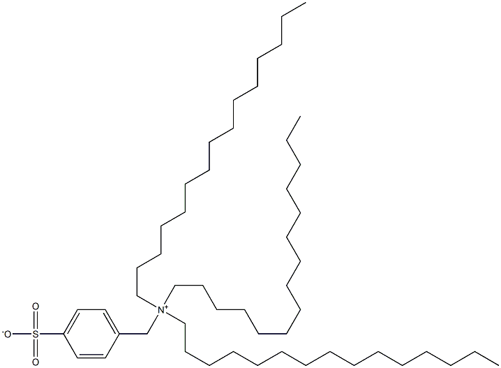 N,N,N-Trispentadecyl-4-sulfonatobenzenemethanaminium Struktur