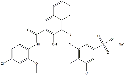 3-Chloro-4-methyl-5-[[3-[[(4-chloro-2-methoxyphenyl)amino]carbonyl]-2-hydroxy-1-naphtyl]azo]benzenesulfonic acid sodium salt