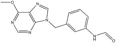 N-[3-[[6-Methoxy-9H-purin-9-yl]methyl]phenyl]formamide Structure