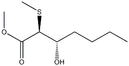 (2S,3S)-2-(Methylthio)-3-hydroxyheptanoic acid methyl ester Structure