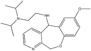 5,11-Dihydro-5-(2-diisopropylaminoethylamino)-7-methoxy[1]benzoxepino[3,4-b]pyridine 结构式