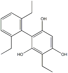 2-Ethyl-4-(2,6-diethylphenyl)benzene-1,3,5-triol Structure