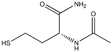 (R)-2-(アセチルアミノ)-4-メルカプトブタンアミド 化学構造式