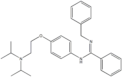 N'-Benzyl-N-[4-[2-(diisopropylamino)ethoxy]phenyl]benzamidine Struktur