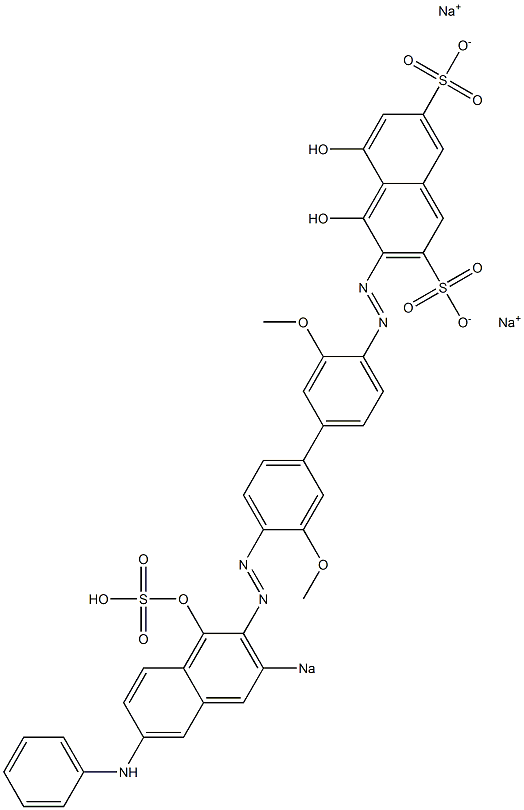 4,5-Dihydroxy-3-[[4'-[(1-hydroxy-6-phenylamino-3-sodiosulfo-2-naphthalenyl)azo]-3,3'-dimethoxy-1,1'-biphenyl-4-yl]azo]naphthalene-2,7-disulfonic acid disodium salt