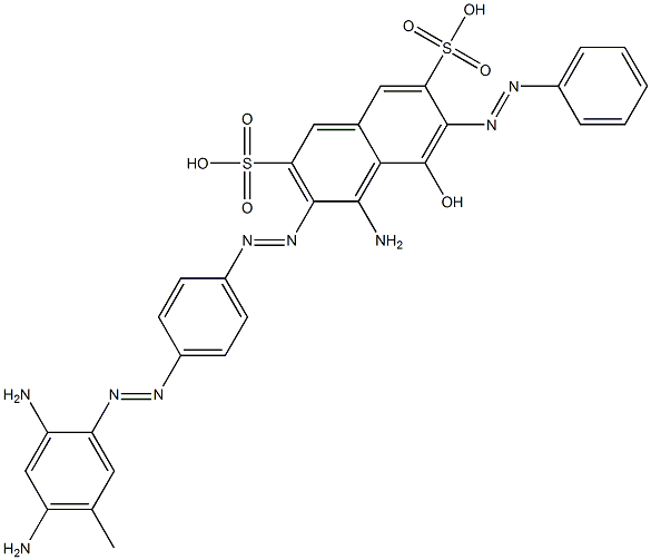 4-Amino-3-[p-(2,4-diamino-5-methylphenylazo)phenylazo]-5-hydroxy-6-(phenylazo)-2,7-naphthalenedisulfonic acid