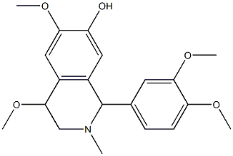1-(3,4-Dimethoxyphenyl)-1,2,3,4-tetrahydro-4,6-dimethoxy-2-methyl-7-isoquinolinol