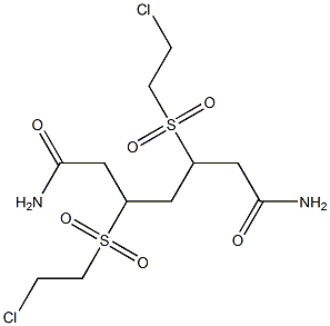 3,3'-メチレンビス[3-(2-クロロエチルスルホニル)プロピオンアミド] 化学構造式