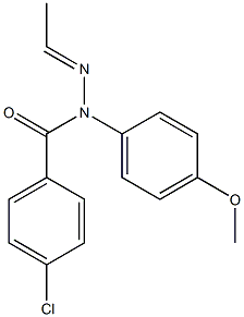 4-Chloro-N-(ethylideneamino)-4'-methoxybenzanilide 结构式