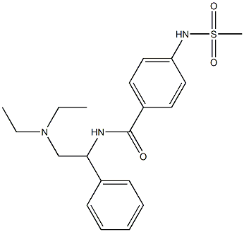 N-[1-Phenyl-2-(diethylamino)ethyl]-4-[(methylsulfonyl)amino]benzamide Struktur