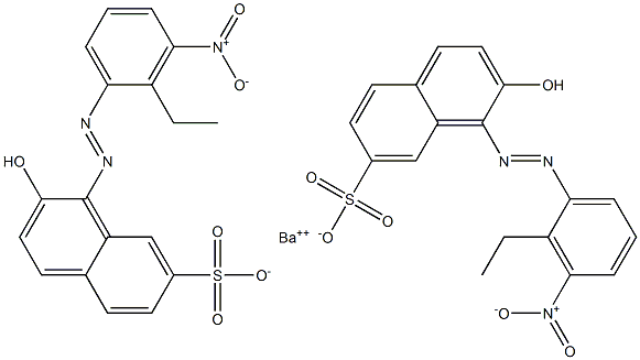 Bis[1-[(2-ethyl-3-nitrophenyl)azo]-2-hydroxy-7-naphthalenesulfonic acid]barium salt Struktur