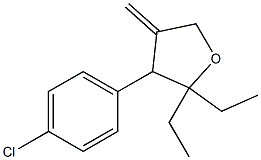 2,2-Diethyl-3-(4-chlorophenyl)methylenetetrahydrofuran Structure