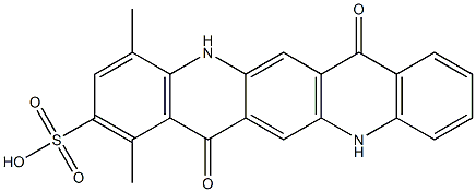 5,7,12,14-Tetrahydro-1,4-dimethyl-7,14-dioxoquino[2,3-b]acridine-2-sulfonic acid Structure