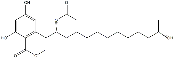 2,4-Dihydroxy-6-[(2R,12S)-2-acetoxy-12-hydroxytridecyl]benzoic acid methyl ester