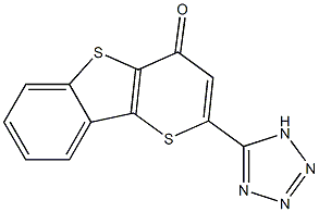 2-(1H-Tetrazol-5-yl)-4H-thiopyrano[3,2-b][1]benzothiophen-4-one Struktur