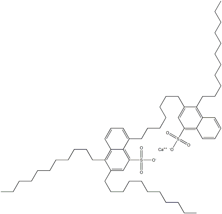 ビス(3,4-ジウンデシル-1-ナフタレンスルホン酸)カルシウム 化学構造式