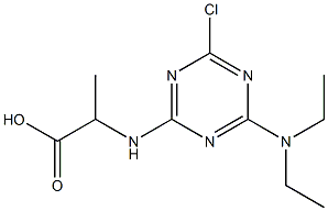 2-[[4-Chloro-6-(diethylamino)-1,3,5-triazin-2-yl]amino]propionic acid,,结构式