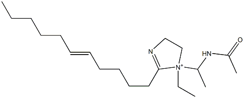 1-[1-(Acetylamino)ethyl]-1-ethyl-2-(5-undecenyl)-2-imidazoline-1-ium Structure