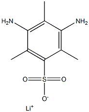 3,5-Diamino-2,4,6-trimethylbenzenesulfonic acid lithium salt Struktur