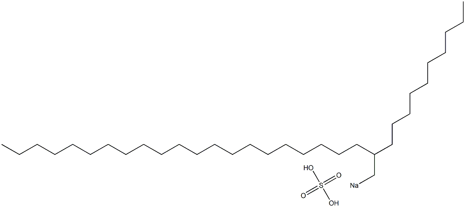 Sulfuric acid 2-decyltricosyl=sodium salt,,结构式