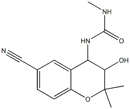 3,4-Dihydro-3-hydroxy-4-(3-methylureido)-2,2-dimethyl-2H-1-benzopyran-6-carbonitrile