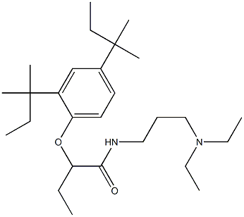 N-[3-(ジエチルアミノ)プロピル]-2-(2,4-ジ-tert-ペンチルフェノキシ)ブチルアミド 化学構造式