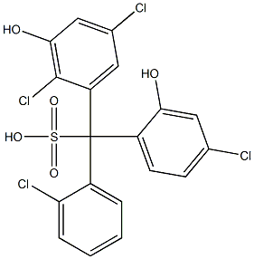 (2-Chlorophenyl)(4-chloro-2-hydroxyphenyl)(2,5-dichloro-3-hydroxyphenyl)methanesulfonic acid,,结构式