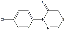 4-(4-クロロフェニル)-4H-1,3,4-チアジアジン-5(6H)-オン 化学構造式