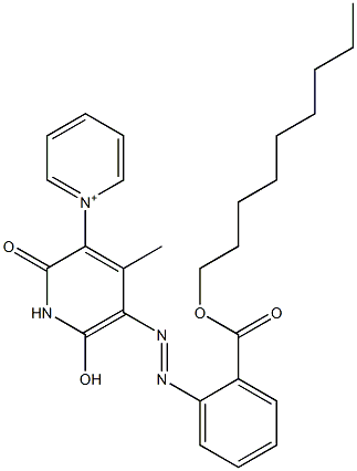 1-[[1,2-Dihydro-6-hydroxy-4-methyl-5-[2-(nonyloxycarbonyl)phenylazo]-2-oxopyridin]-3-yl]pyridinium Structure