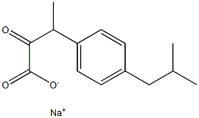 3-(4-Isobutylphenyl)-2-oxobutyric acid sodium salt Struktur