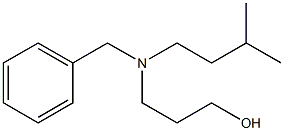 3-[イソペンチル(ベンジル)アミノ]-1-プロパノール 化学構造式