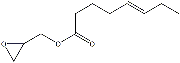 5-オクテン酸(オキシラン-2-イル)メチル 化学構造式