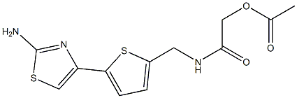 N-[[5-(2-Amino-4-thiazolyl)-2-thienyl]methyl]-2-acetoxyacetamide Structure