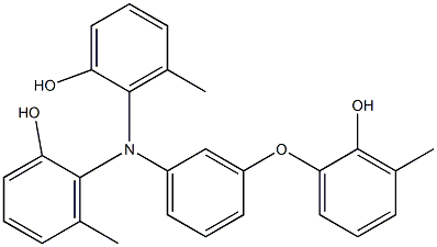 N,N-Bis(2-hydroxy-6-methylphenyl)-3-(2-hydroxy-3-methylphenoxy)benzenamine Structure