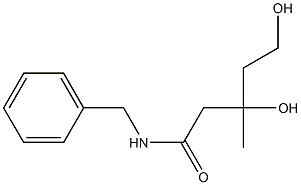 N-Benzyl-3,5-dihydroxy-3-methylpentanamide Struktur