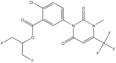 2-Chloro-5-[[4-(trifluoromethyl)-2,6-dihydro-3-methyl-2,6-dioxopyrimidin]-1(3H)-yl]benzoic acid 2-fluoro-1-(fluoromethyl)ethyl ester Structure