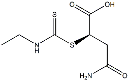 (+)-N-Ethyldithiocarbamic acid S-[(R)-1-carboxy-2-(aminocarbonyl)ethyl] ester Struktur