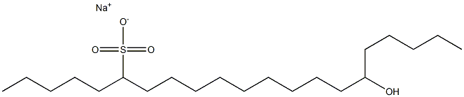 16-Hydroxyhenicosane-6-sulfonic acid sodium salt Structure