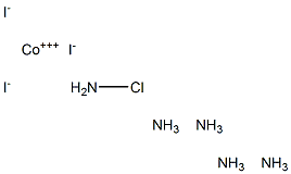 クロロペンタアンミンコバルト(III)ヨージド 化学構造式