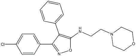 5-[N-(2-Morpholinoethyl)amino]-4-phenyl-3-(4-chlorophenyl)isoxazole Struktur